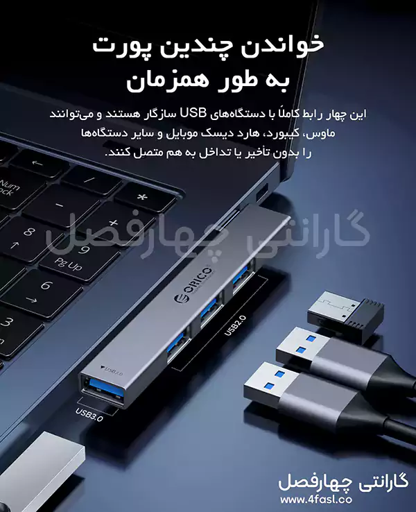 مینی هاب USB3.0 اوریکو مدل YSZ1-U3 — تصویر ۴