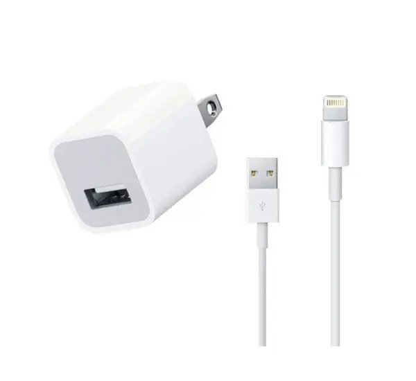 شارژر دیواری و کابل لایتنینگ به USB آیفون مدل MD836CH/A