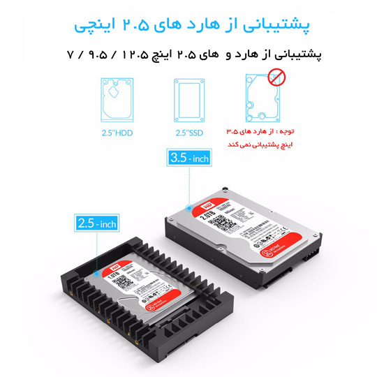کدی هارد 2.5 اینچ به 3.5 اینچ ORICO 1125SS — تصویر ۴