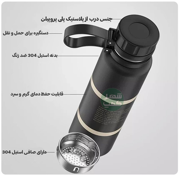 فلاسک کوهنوردی مدل تراول ظرفیت 1.1 لیتر — تصویر ۳