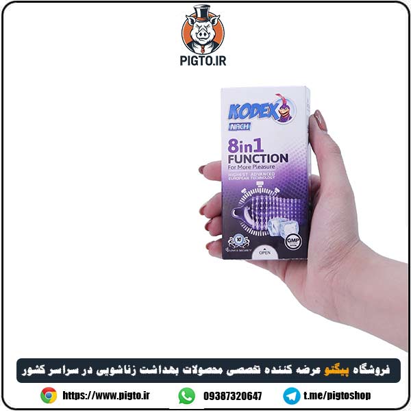 کاندوم تاخیری و خاردار فانکشن 8 در 1 ناچ کدکس — تصویر ۳