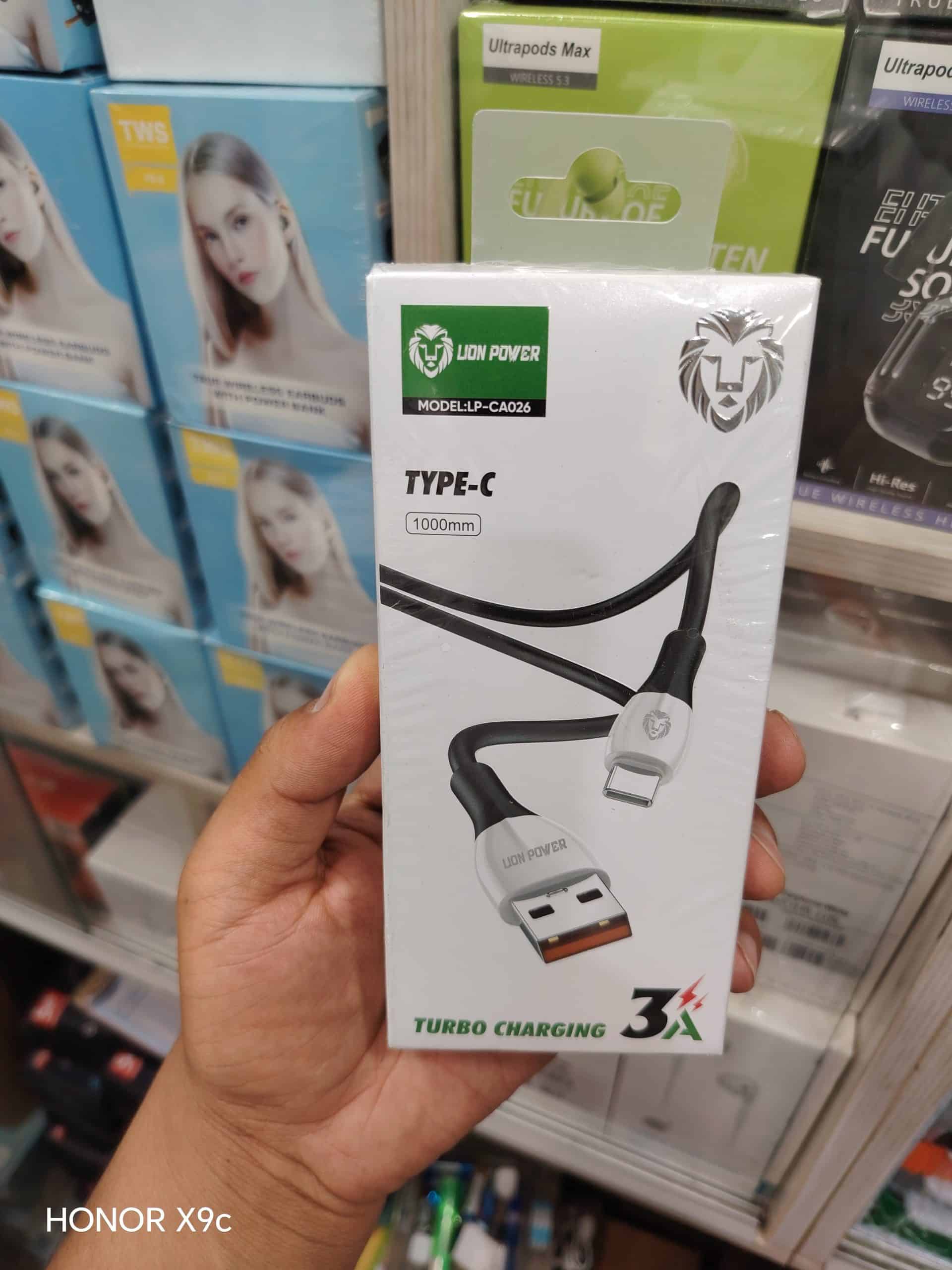 کابل LION POWER مدل LPO-CA026 تایپ سی — تصویر ۳