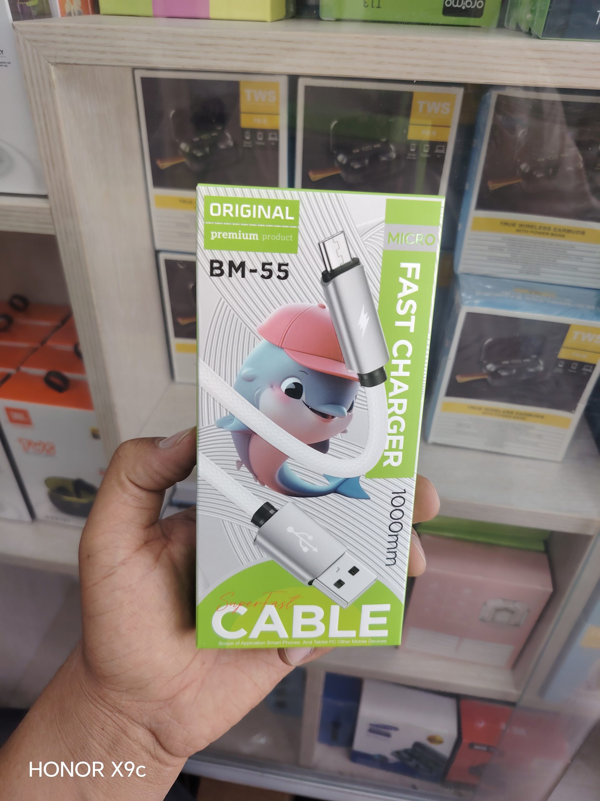 کابل شارژ میکرو مدل BM-55 پارچه ای — تصویر ۳