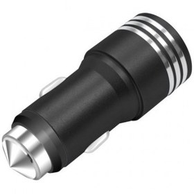 شارژر فندکی بدنه فلزی با خروجی 2 پورت USB — تصویر ۲