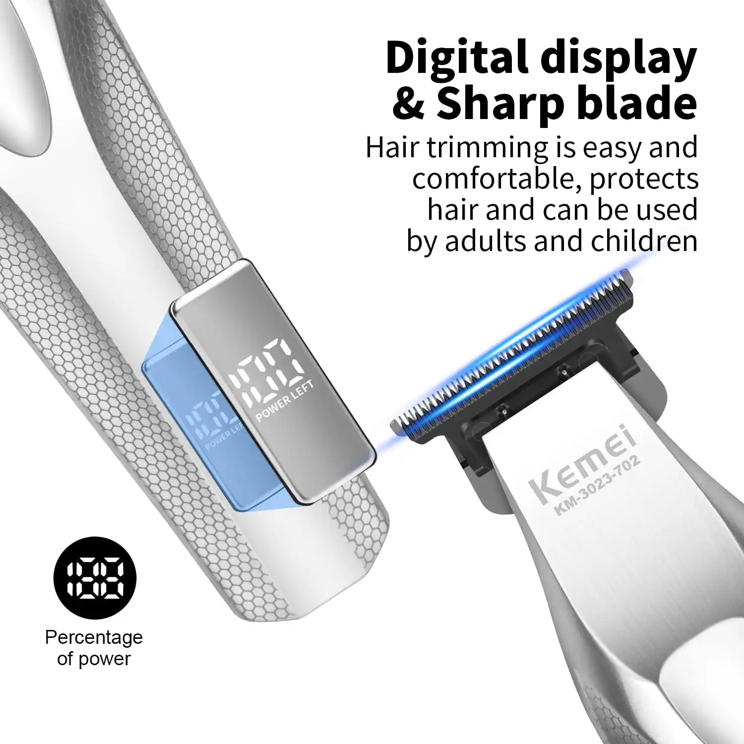 ماشین اصلاح خط زن کیمی Kemei KM-3023-702 — تصویر ۳