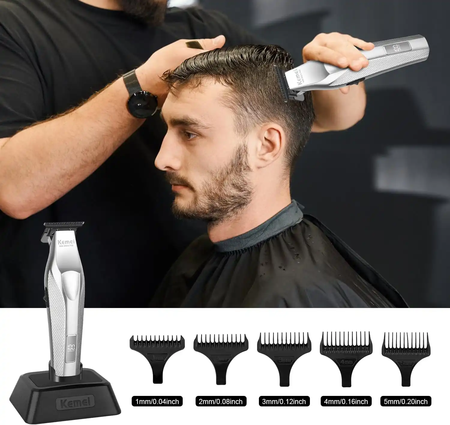ماشین اصلاح خط زن کیمی Kemei KM-3023-702 — تصویر ۷