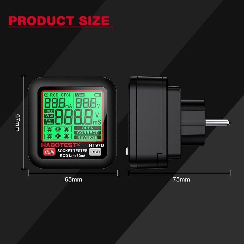 تستر سوکت دیجیتال HABOTEST HT97D — تصویر ۵