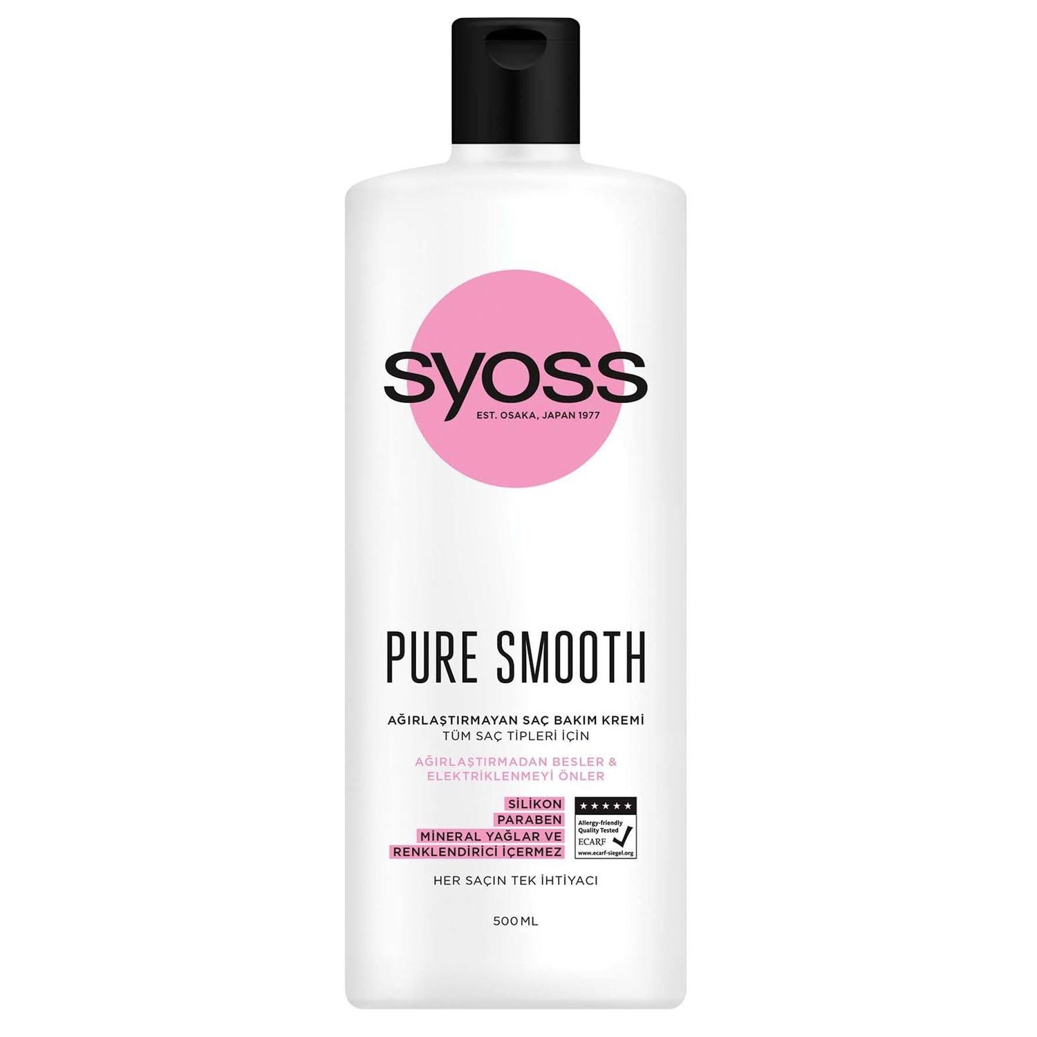 شامپو نرم کننده سایوس syoss مدل pure smooth با خاصیت ضد ریزش حجم 500 میل — تصویر ۲
