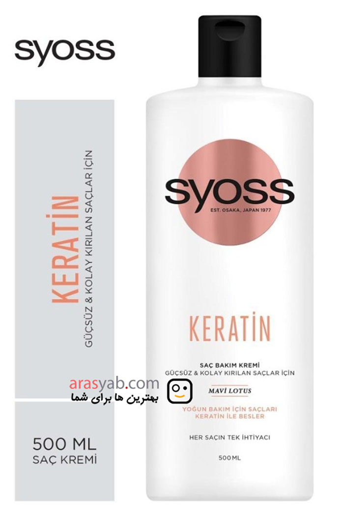 شامپو نرم کننده سایوس syoss حاوی کراتین حجم 500 میل — تصویر ۵