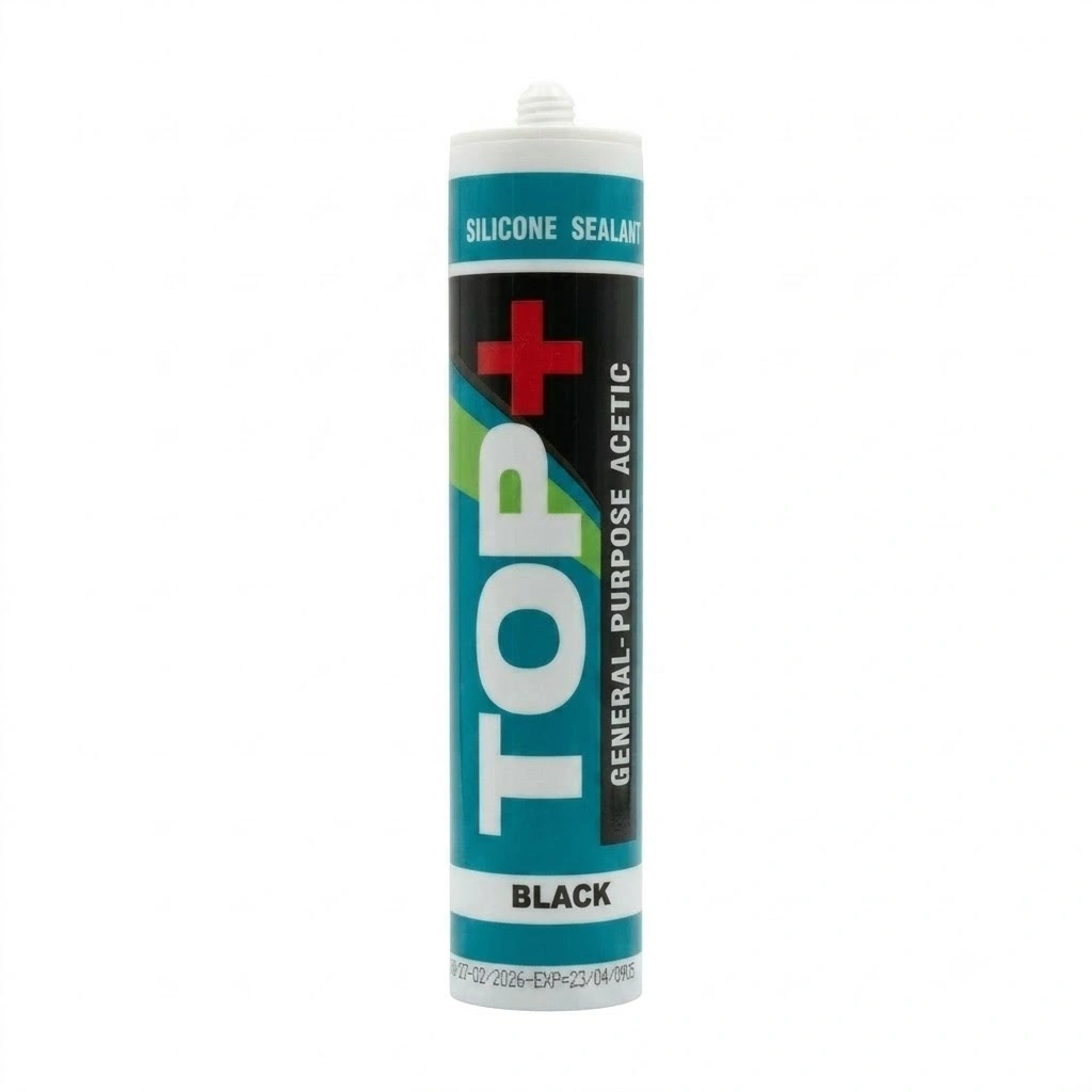 چسب سیلیکون Top+ مشکی غفاری