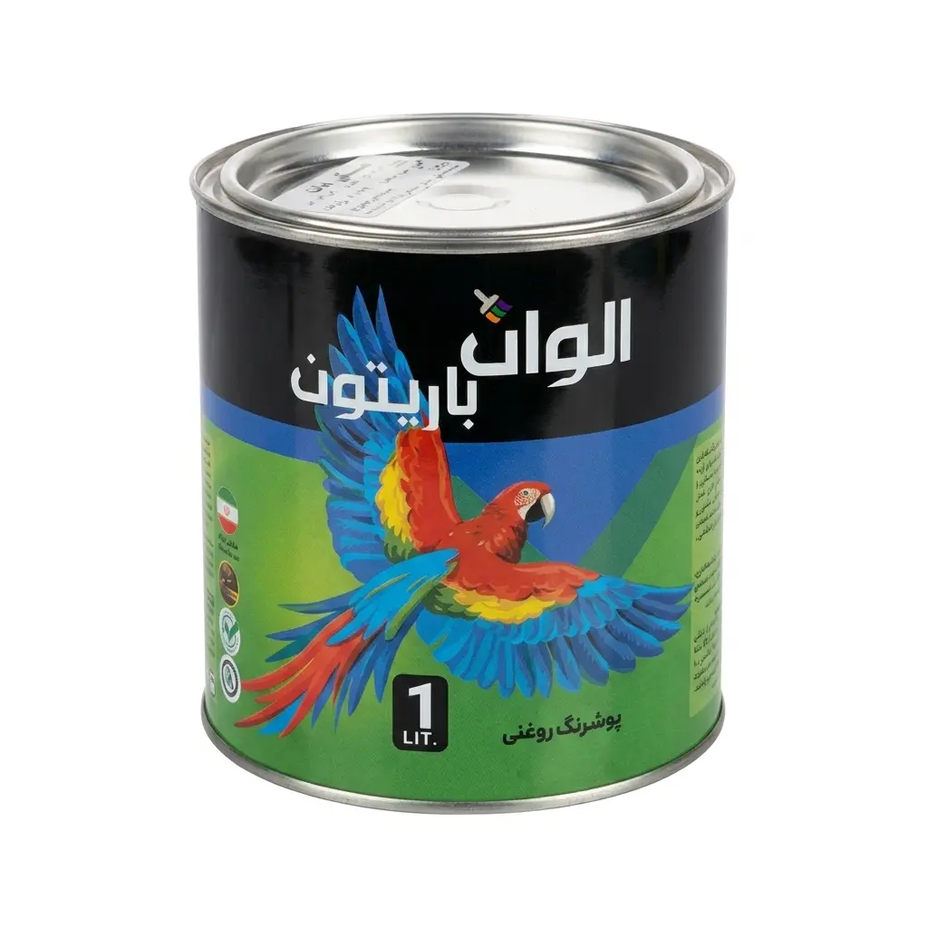 رنگ روغنی مشکی مات 1 لیتری الوان — تصویر ۲