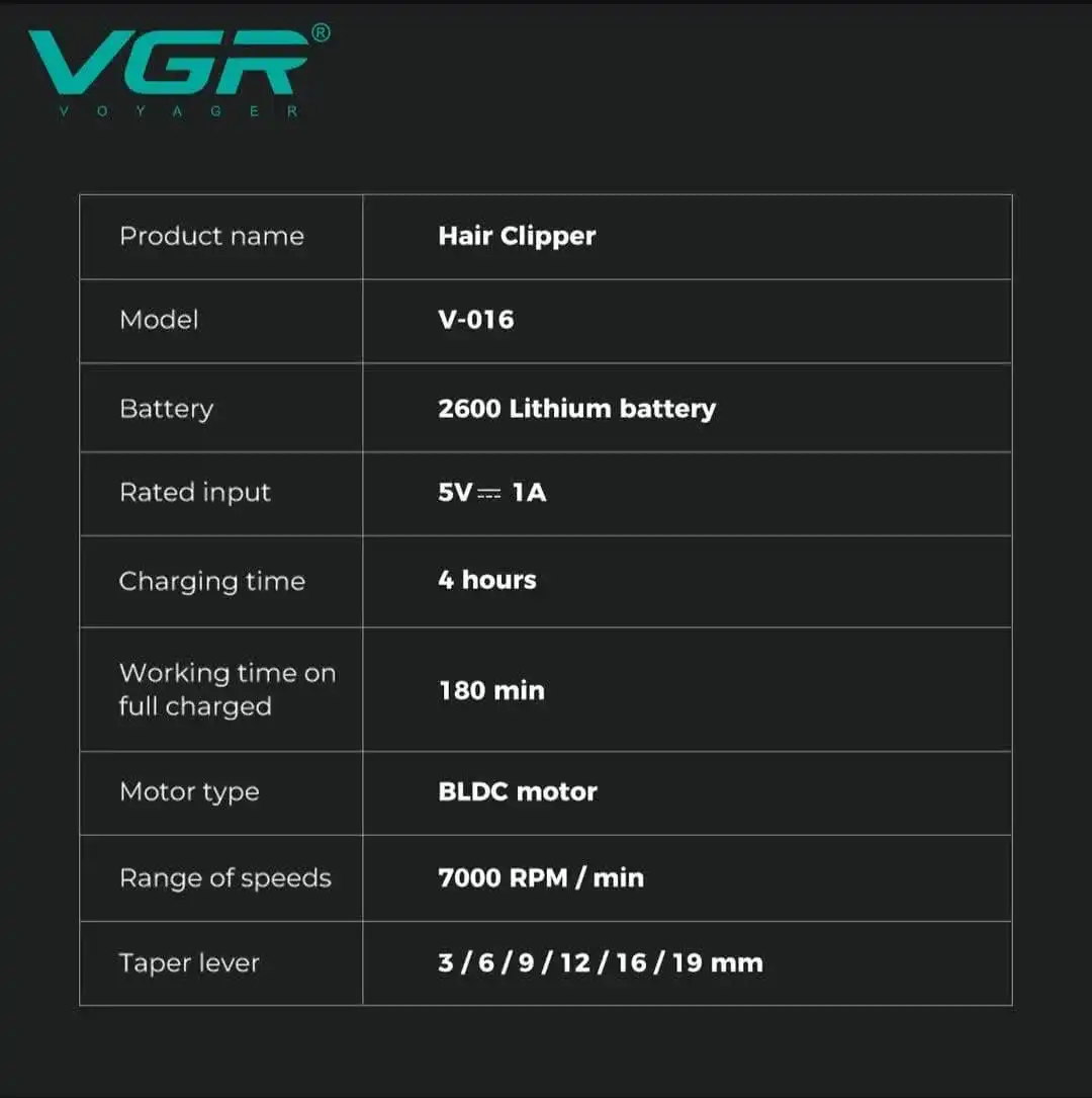 ماشین اصلاح وی جی آر VGR V-016 — تصویر ۸