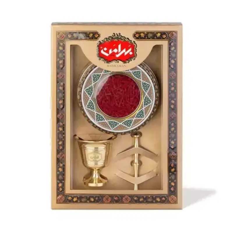 پک هدیه یک گرم زعفران و هاون بهرامن