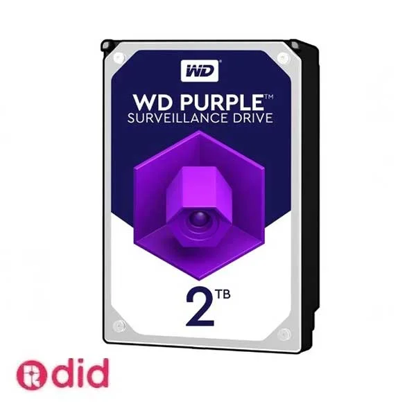 هارد 2 ترابایت بنفش مناسب دوربین مداربسته WD 2TB H.D.D — تصویر ۲