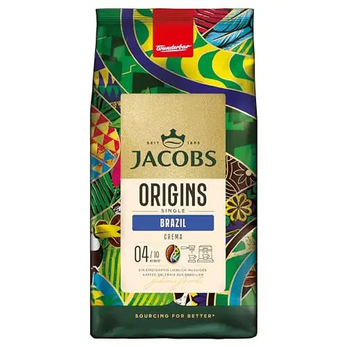 دانه قهوه جاکوبز اوریجنز برزیل کرما ۱ کیلوگرم Jacobs Origins Brazil Crema