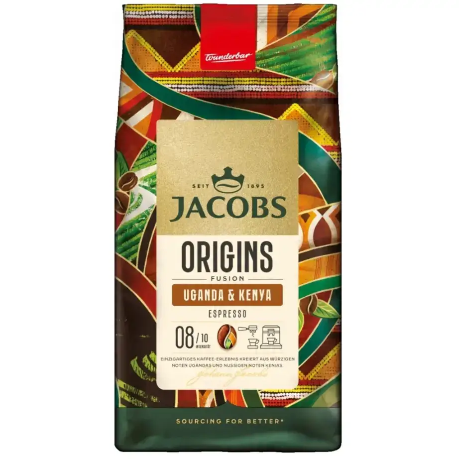 دانه قهوه جاکوبز اوگاندا و کنیا ۱ کیلوگرم Jacobs Origins Fusion Uganda &amp; Kenya