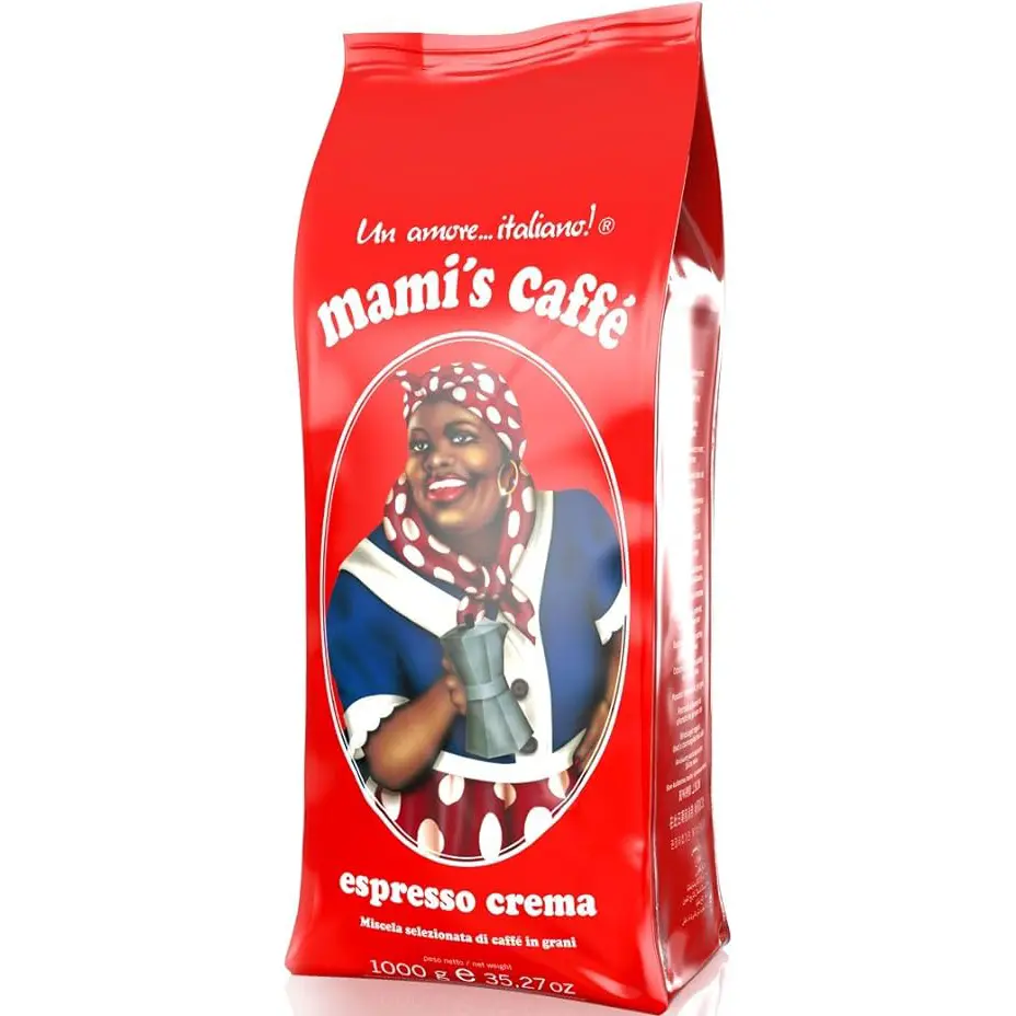 دانه قهوه مامیز کافه اسپرسو کرما قرمز ۱ کیلوگرم 70% عربیکا و 30% روبوستا Mami’s Caffe Espresso Crema