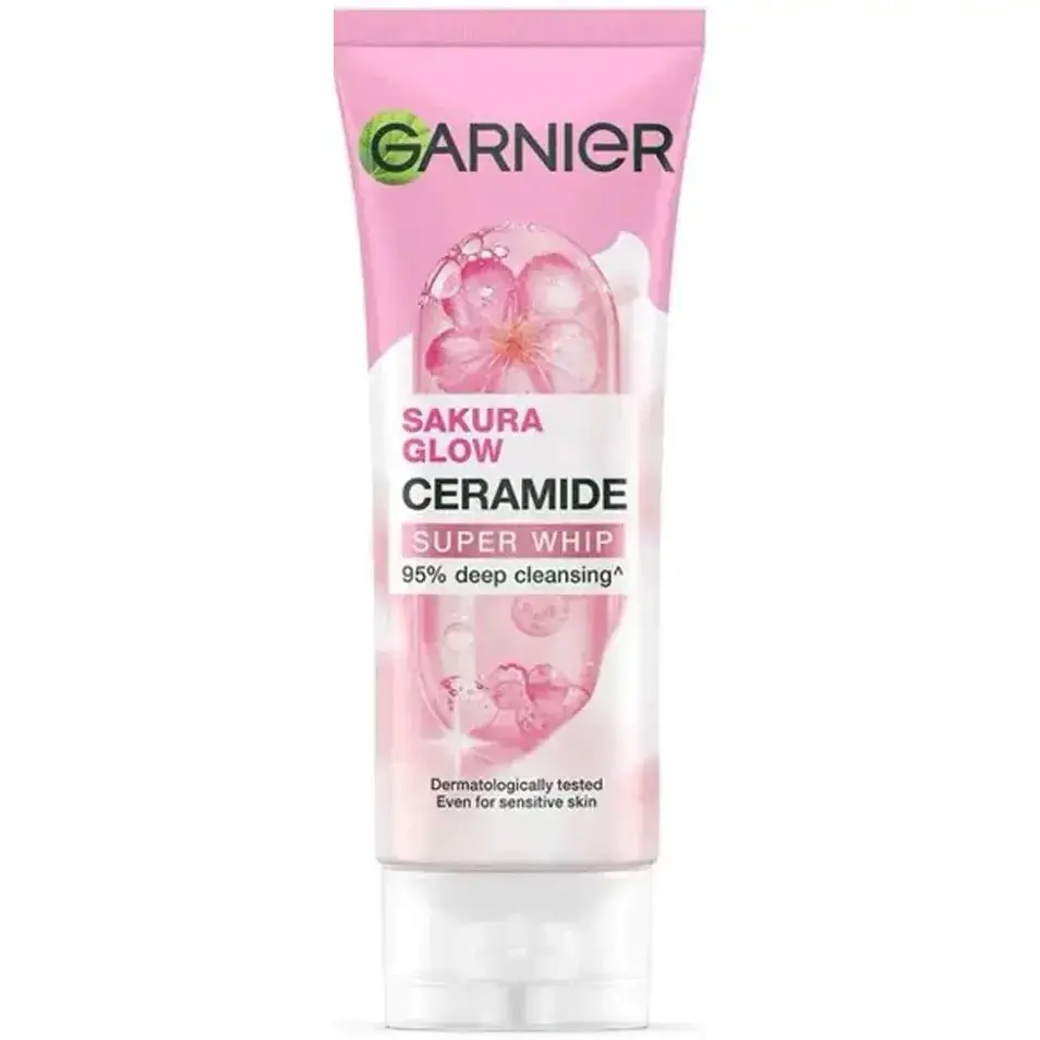 فوم شستشوی صورت ویپ ساکورا و سرامید گارنیه پاککننده عمیق منافذ ۱۰۰ میل Garnier Sakura Glow ceramide