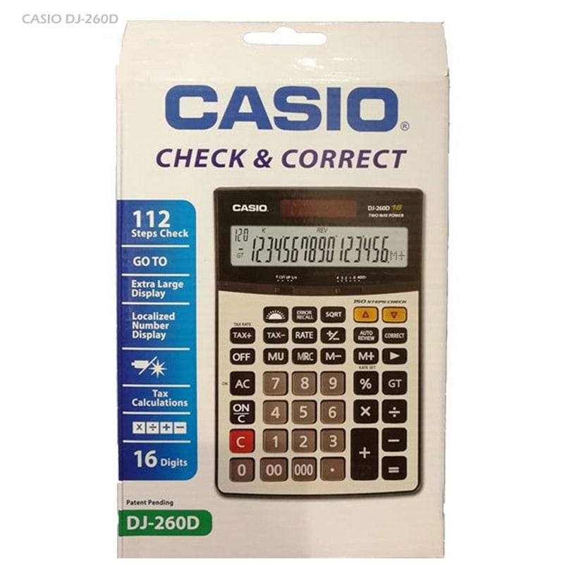 ماشین حساب کاسیو طرح مدل DJ-260D — تصویر ۳