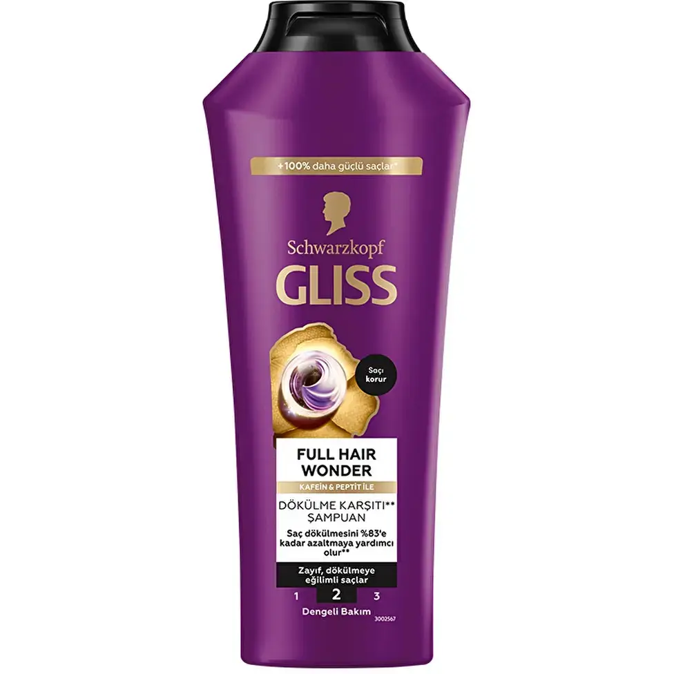 شامپو تقویتکننده، حجمدهنده و ضد شکنندگی گلیس 400 میلیلیتر Gliss Full Hair Wonder — تصویر ۲