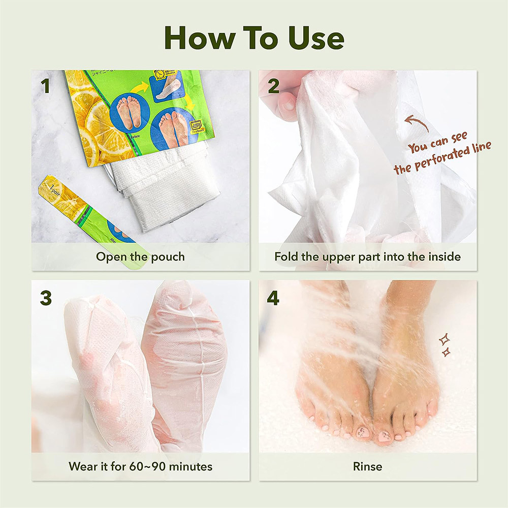 ماسک لایه بردار و نرم کننده پا پیوردرم Purederm Shiny & Soft Foot Peeling Mask — تصویر ۵