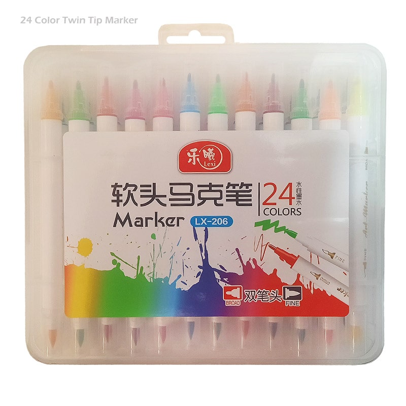 ماژیک رنگ آمیزی دوسر حرفه ای – بسته 24 رنگ
