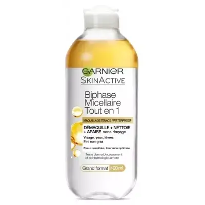 میسلار واتر دوفاز گارنیه طلایی حاوی روغن آرگان 400 میل Garnier SkinActive Micellaire Biphase All in one
