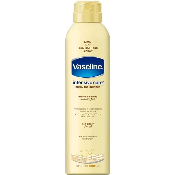 اسپری مرطوب‌کننده بدن وازلین حاوی عصاره جو دوسر مناسب پوست خشک و کدر190میل Vaseline body spray essential healing — تصویر ۲