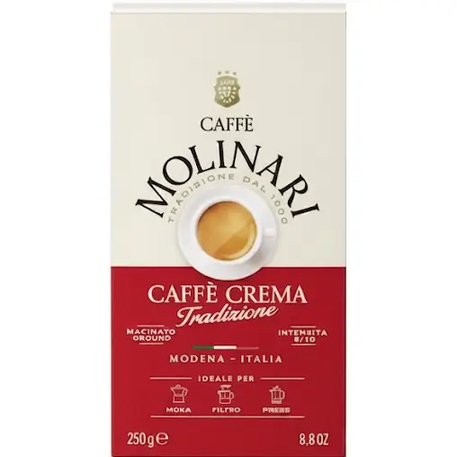 پودر قهوه مولیناری قرمز 70عربیکا ۲۵۰ گرم Molinari Tradizione ground coffee