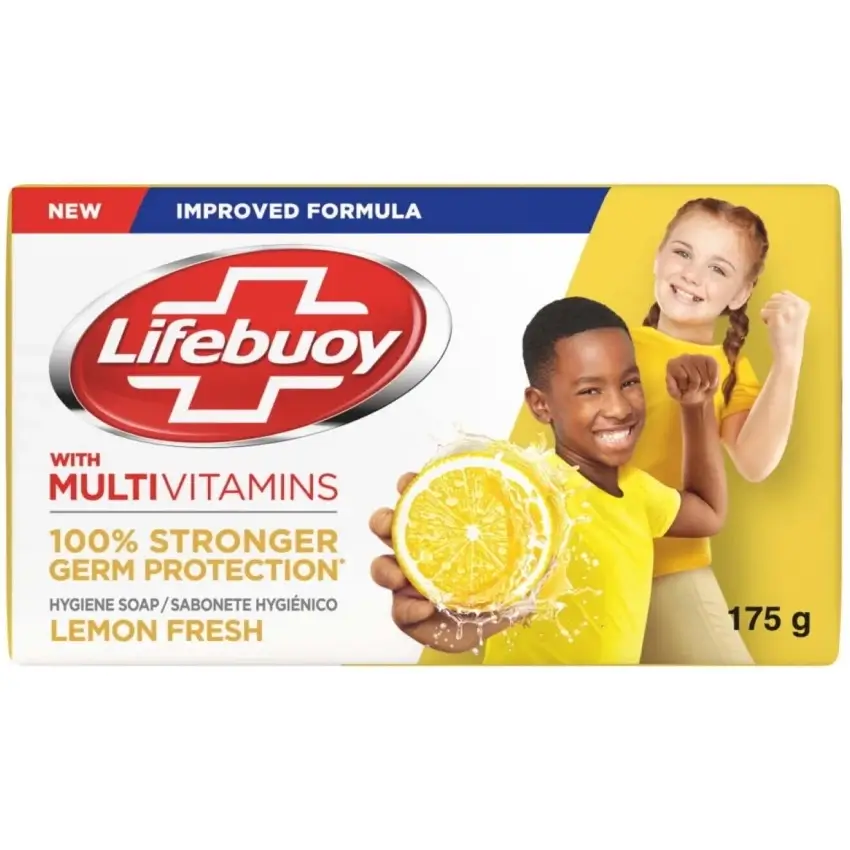 صابون لایف بوی لیمویی آنتی باکتریال و زاوت پوست 175 گرم Lifebuoy Lemon Fresh Hygiene Bar Soap — تصویر ۲