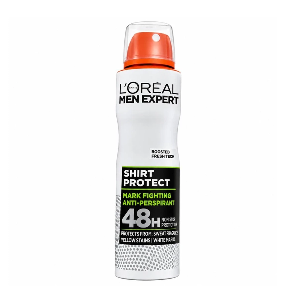 اسپری ضد تعریق مردانه لورال Men Expert Shirt Protect 48H حجم 150 میلیلیتر