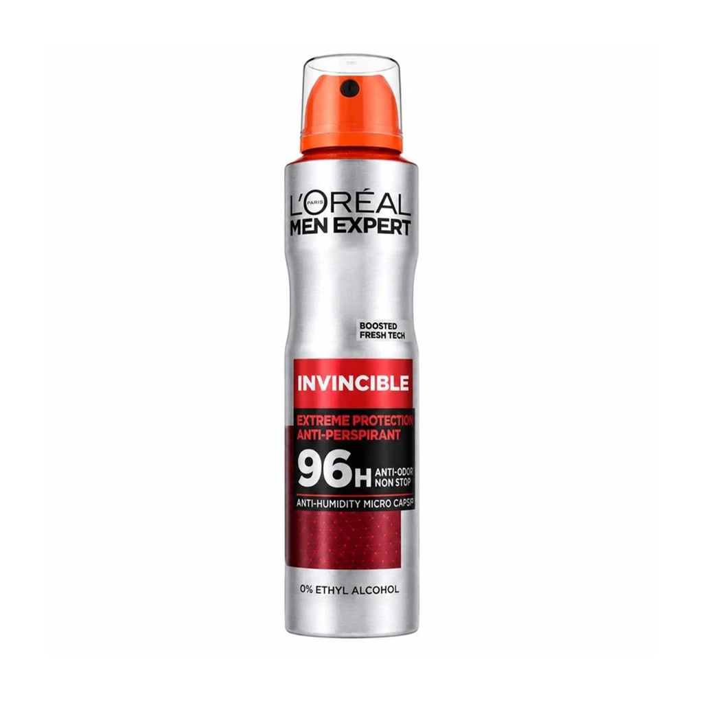 اسپری ضد تعریق 96 ساعته مردانه لورال Men Expert Invisible Extreme Protection 96H