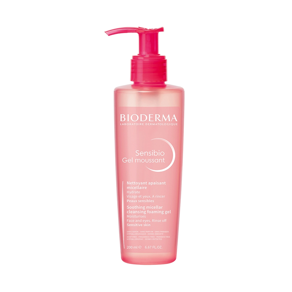 ژل شستشوی صورت بایودرما پوست حساس سنسیبیو Bioderma Sensibio Gel Moussant 200ml — تصویر ۲