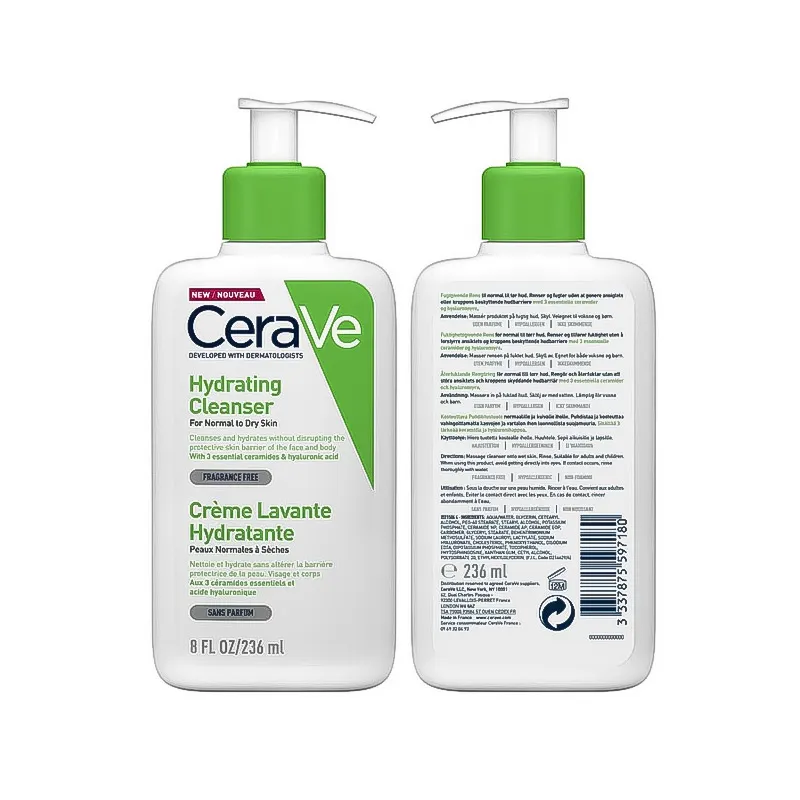 فوم شستشوی روغنی سراوی CeraVe پوست نرمال تا خیلی خشک 236ml — تصویر ۶