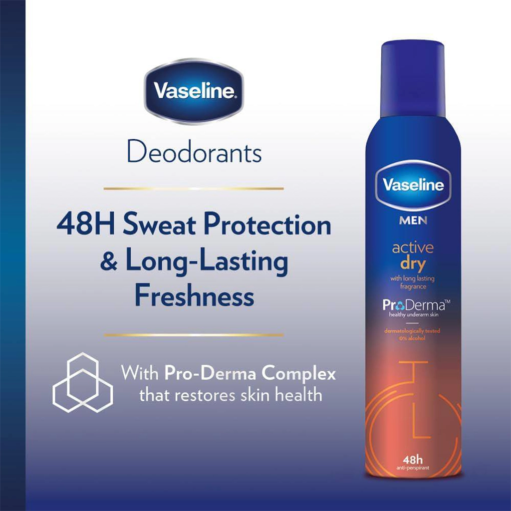 اسپری ضد تعریق وازلین مدل اکتیو درای Vaseline Active Dry — تصویر ۵