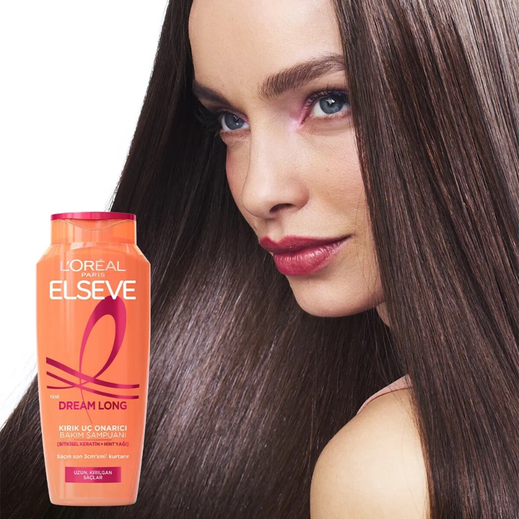 شامپو لورال موهای بلند و شکننده نارنجی مدل 400ml Loreal Dream Long — تصویر ۴