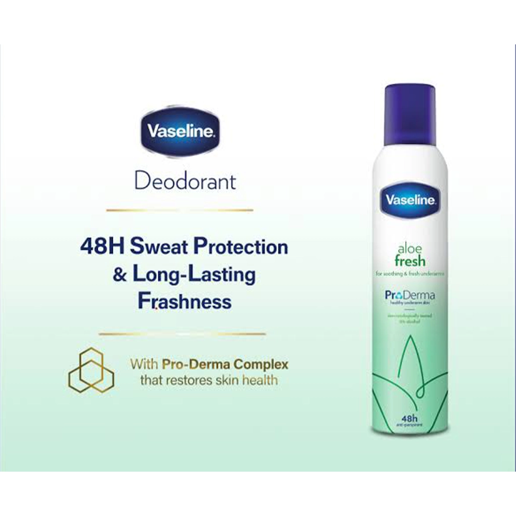 اسپری ضد تعریق وازلین مدل آلوئه ورا Vaseline Aloe Sensitive — تصویر ۳