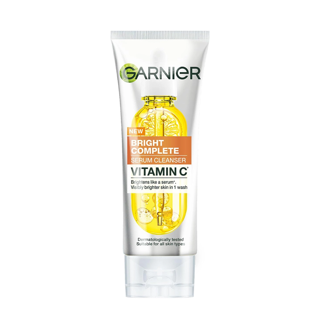 ژل شستشوی صورت گارنیر Bright Complete ویتامین C مدل Serum Cleanser