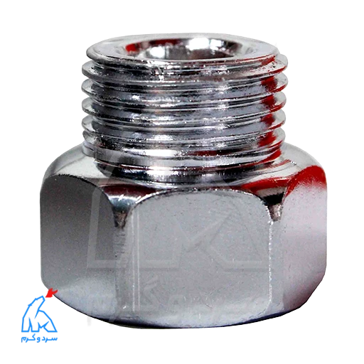 روپیچ توپیچ کروم کوتاه برنجی 1/2 اینچ — تصویر ۲