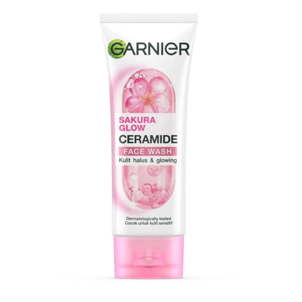 فیس واش گارنیر Sakura Glow Ceramide | شوینده صورت سرامیدی درخشانکننده