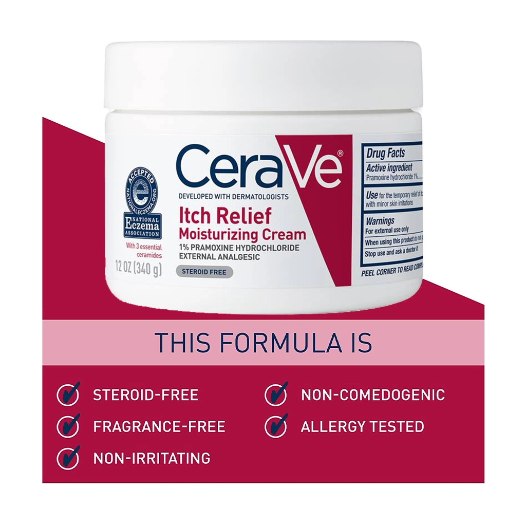 کرم مرطوبکننده ضد خارش سراوی CeraVe Itch Relief Moisturizing Cream — تصویر ۴