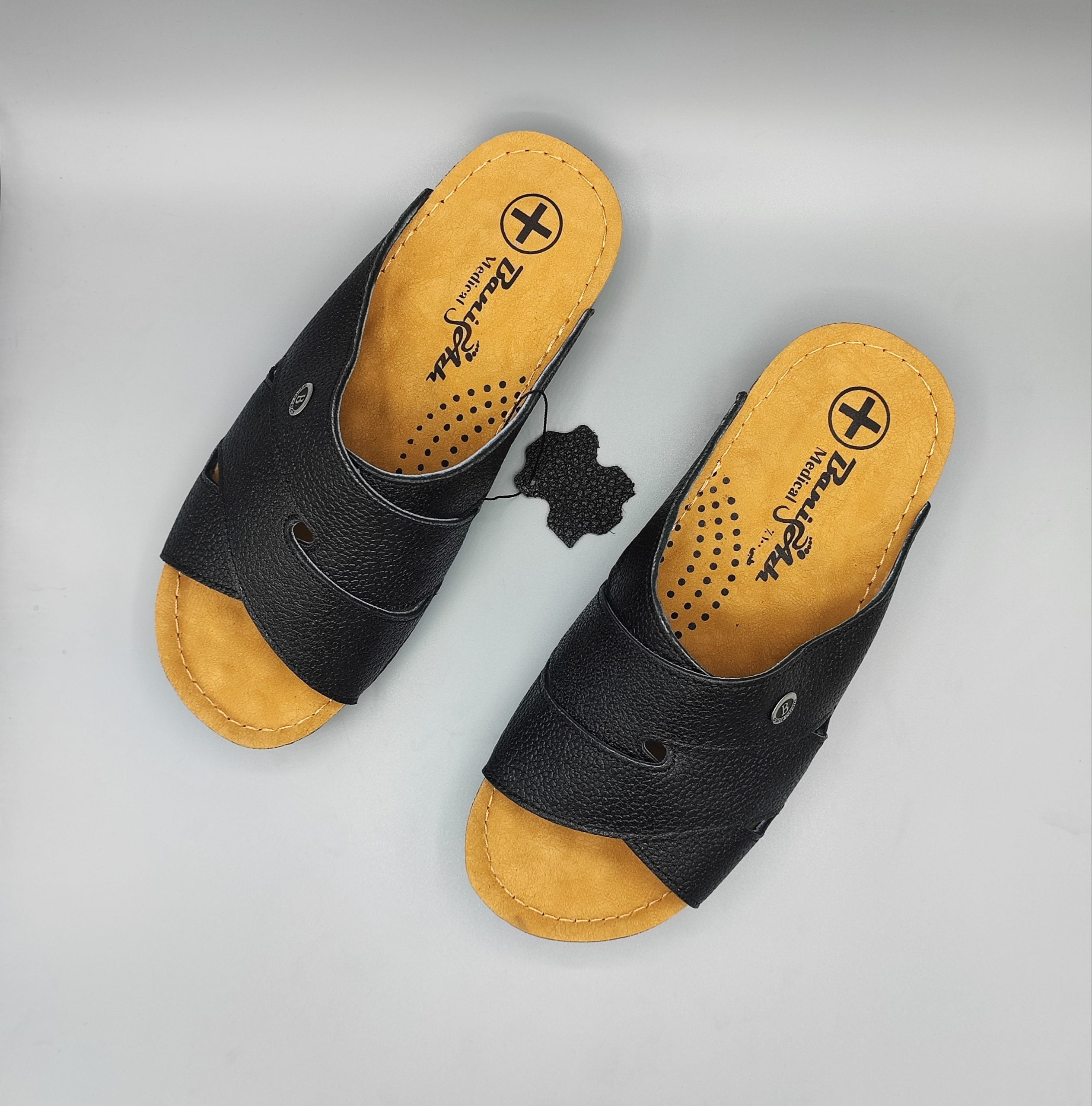 صندل طبی مردانه چرم طبیعی مدل سهند (چرم اصل) — تصویر ۳