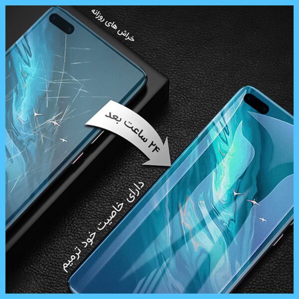 گلس ساعت هوشمند هایلو Watch 4S – 47mm شفاف هیدروژلی برند تکنو — تصویر ۴