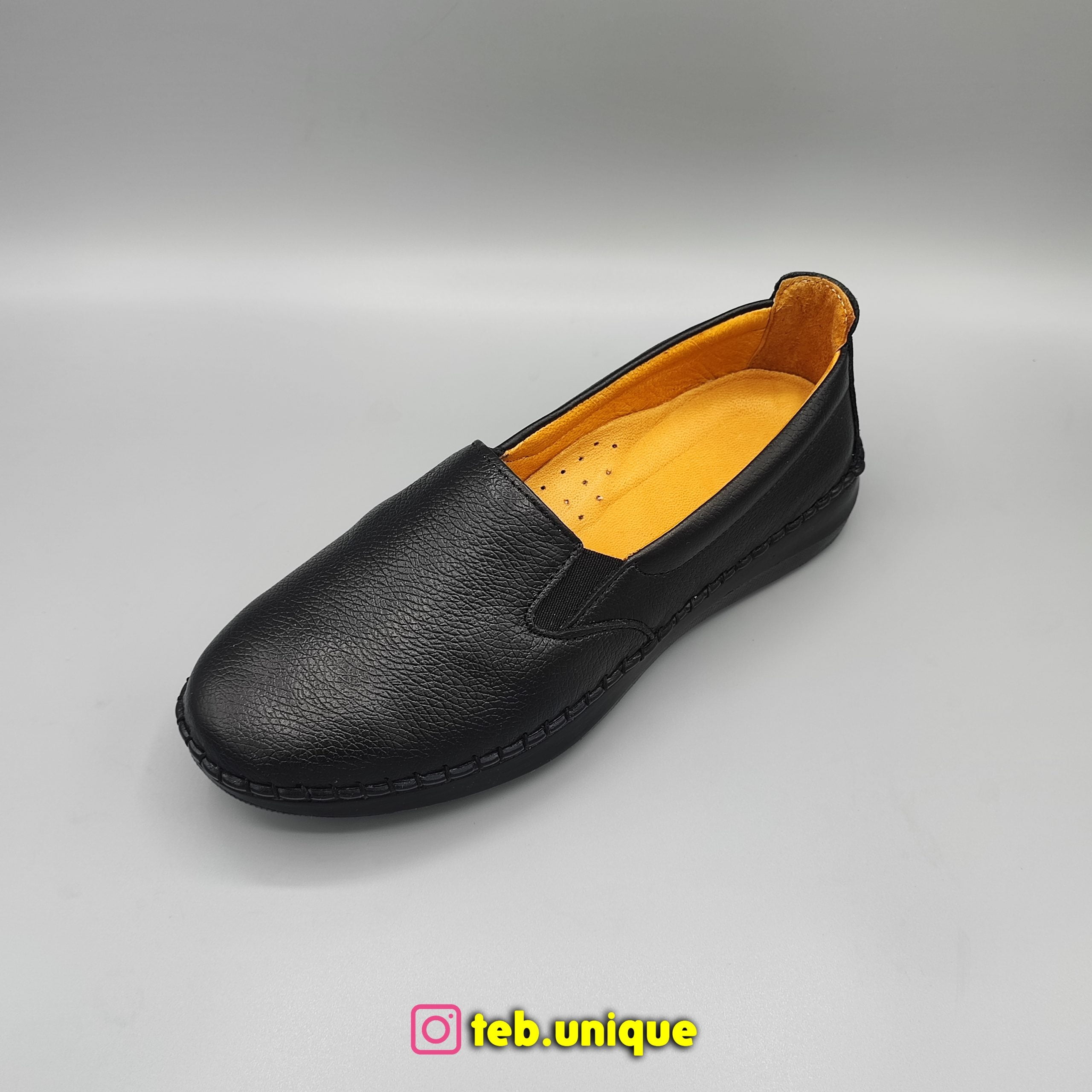 کفش طبی زنانه چرم طبیعی اصل مدل ساتین — تصویر ۶
