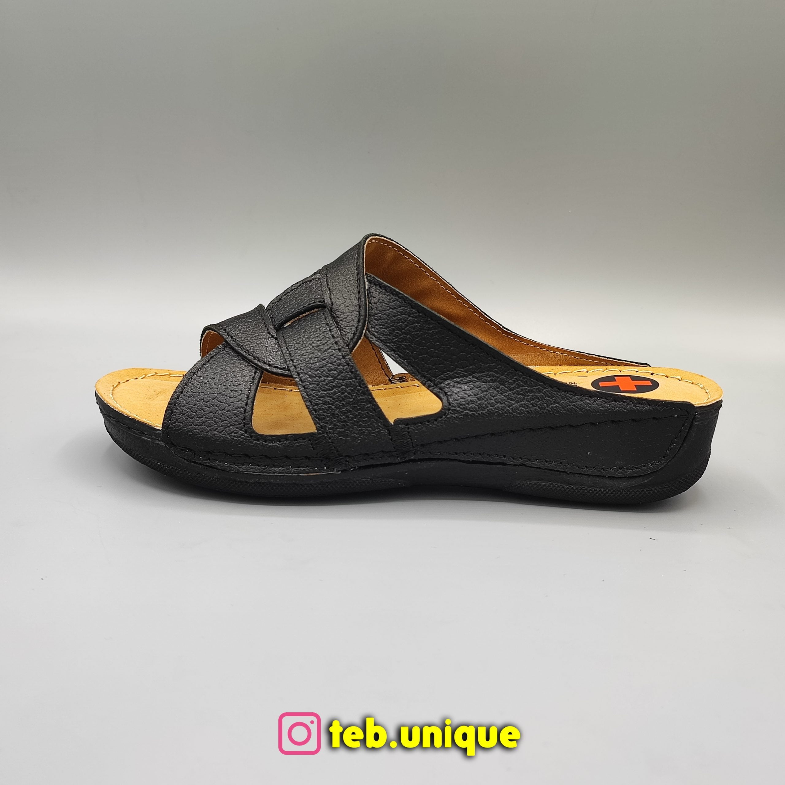 صندل طبی زنانه چرم طبیعی مدل بهار — تصویر ۳