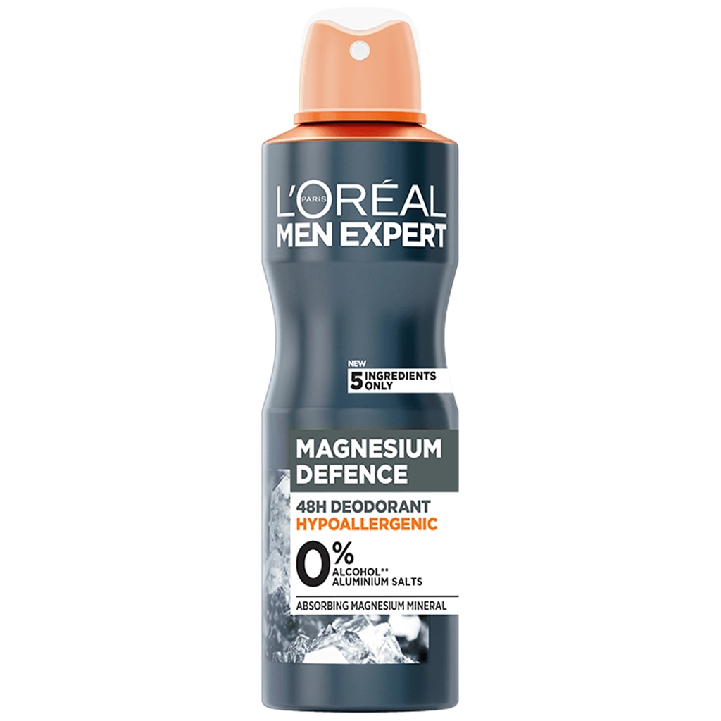 اسپری ضد تعریق مردانه لورال مدل منیزیوم دیفنس Magnesium Defence | محافظت ۴۸ ساعته بدون الکل و آلومینیوم