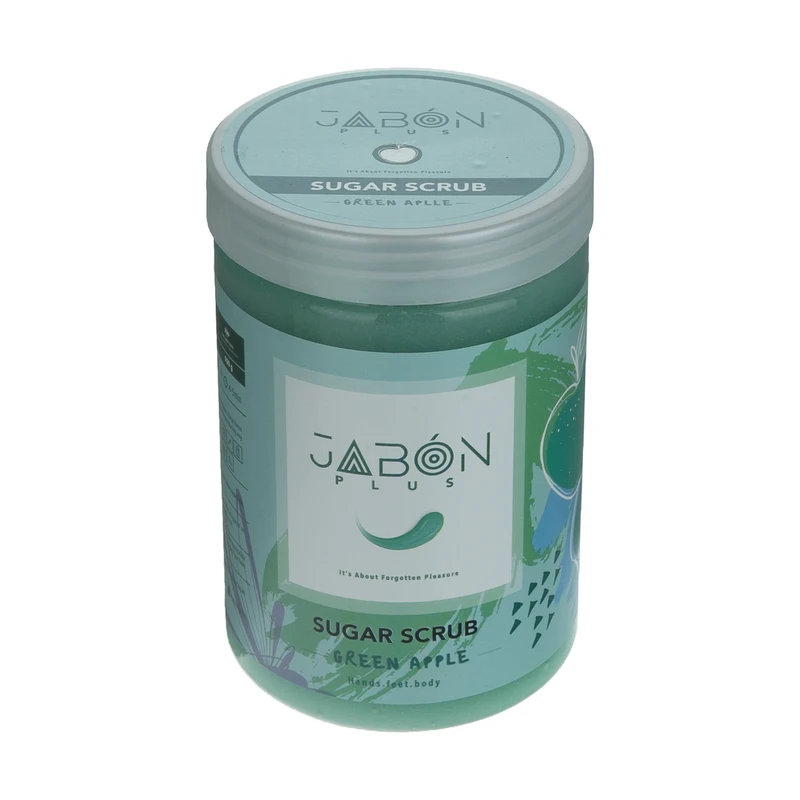 اسکراب شکری لایه بردار پوست ژبن پلاس مدل Green Apple وزن 900 گرم — تصویر ۲