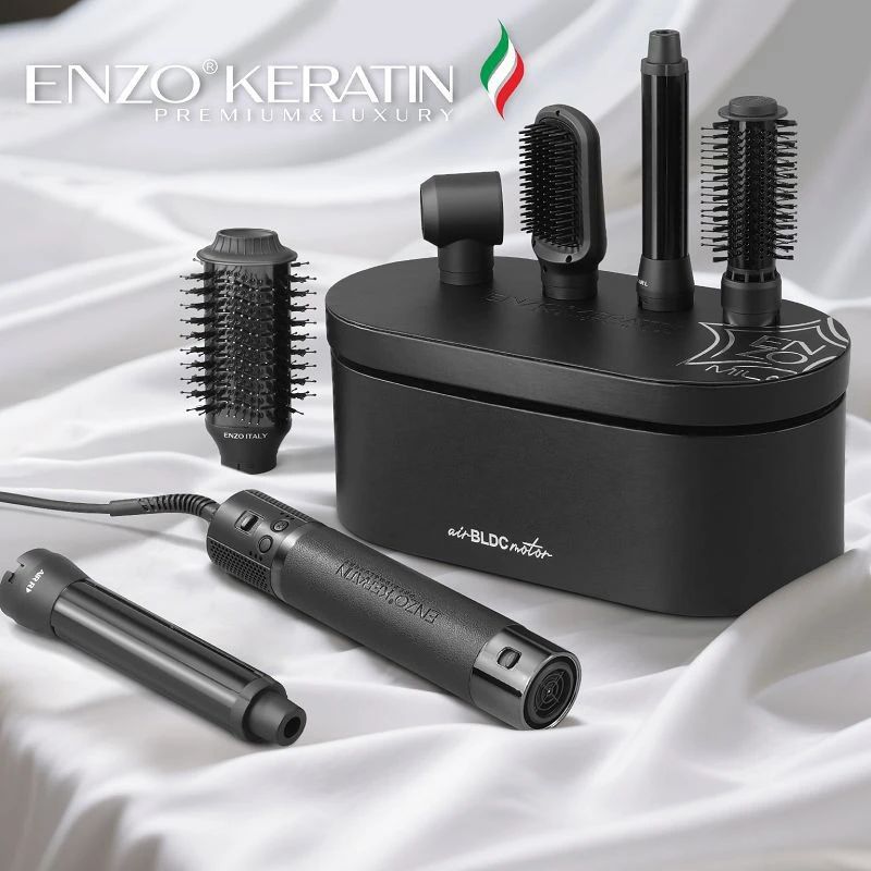 سشوار برس‌دار حرفه ای 1400 وات انزو پروفیشینال مدل KERATIN B1 — تصویر ۵