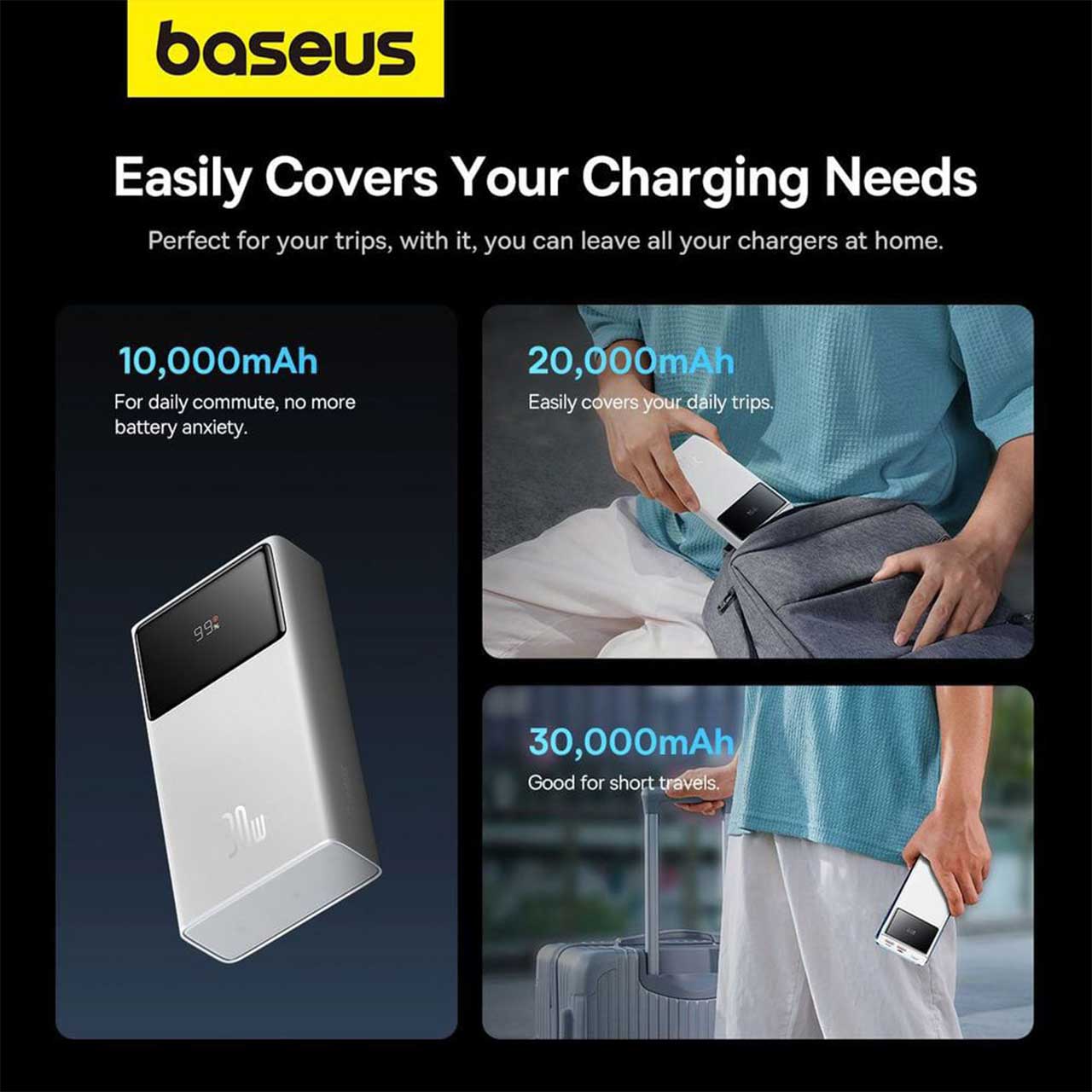 پاوربانک 30 وات 10000mAh باسئوس Baseus STAR LORD P10022907213-00 — تصویر ۸