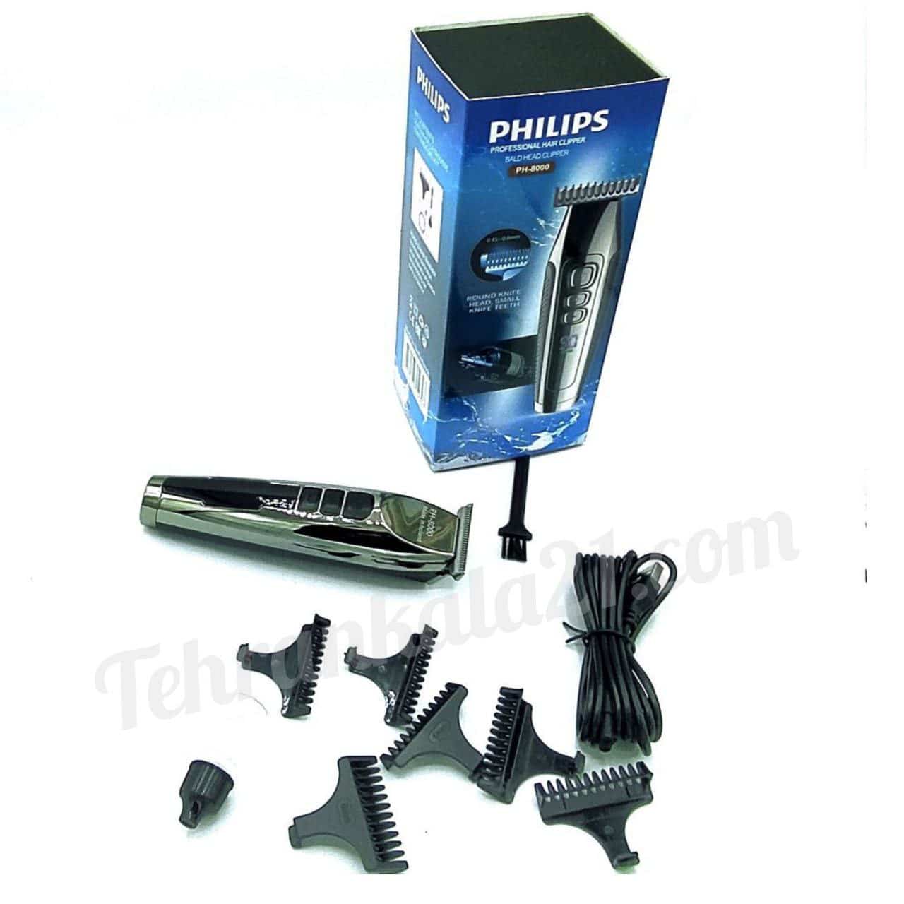 ماشین صفر زن، خط زن موی سر و صورت فیلیپس مدل PH-8000 — تصویر ۲